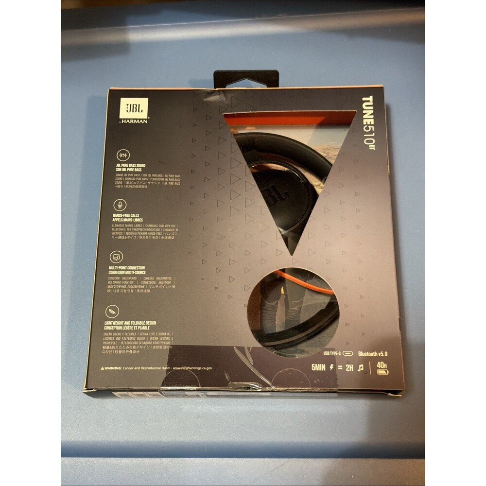 JBL Tune 510BT Wireless On-Ear Bluetooth Headphones - Black